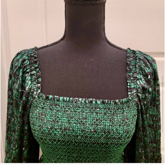 Alice + Olivia Rowen Smocked Floral Dress - Picture 9 of 10